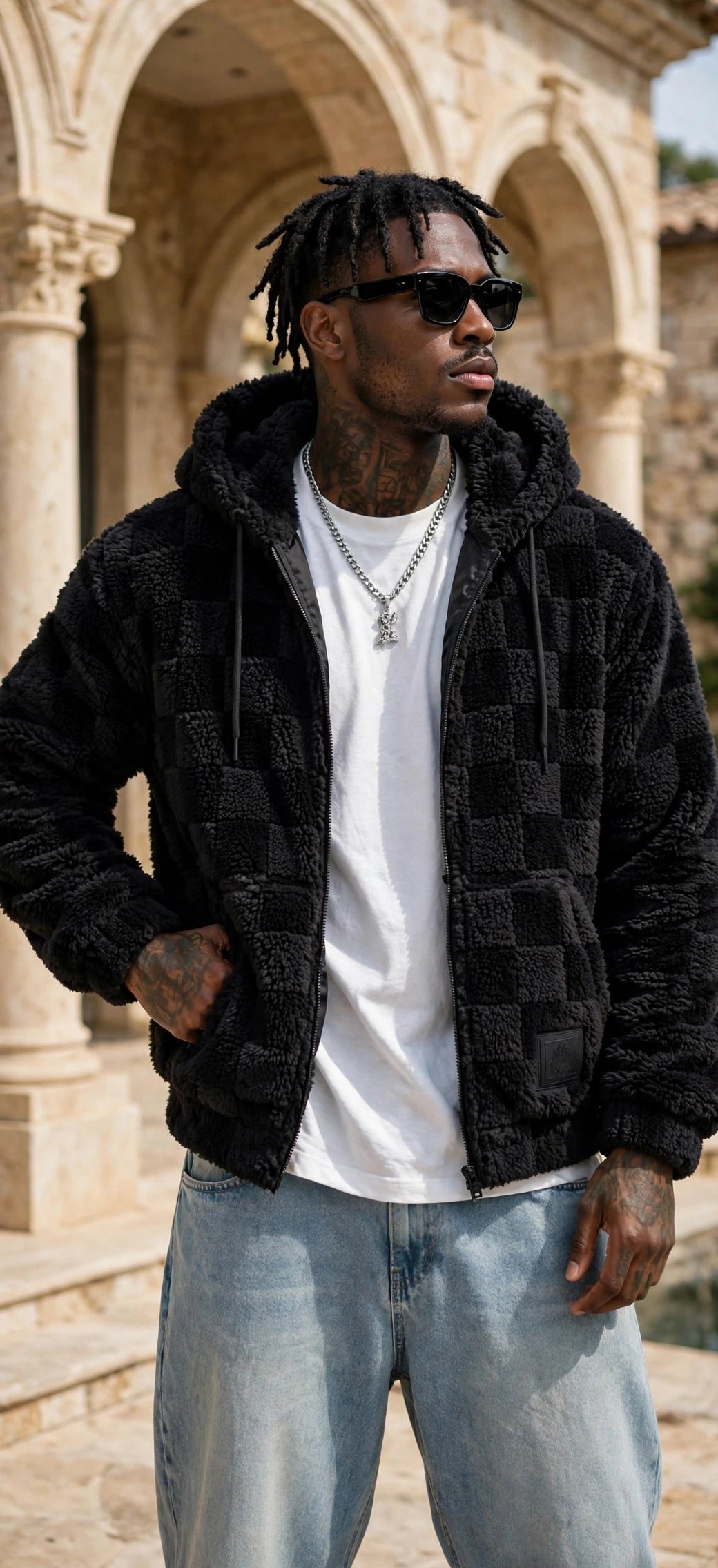 Fleece-Lined Hooded Zip Jacket – Men's Loose Fit