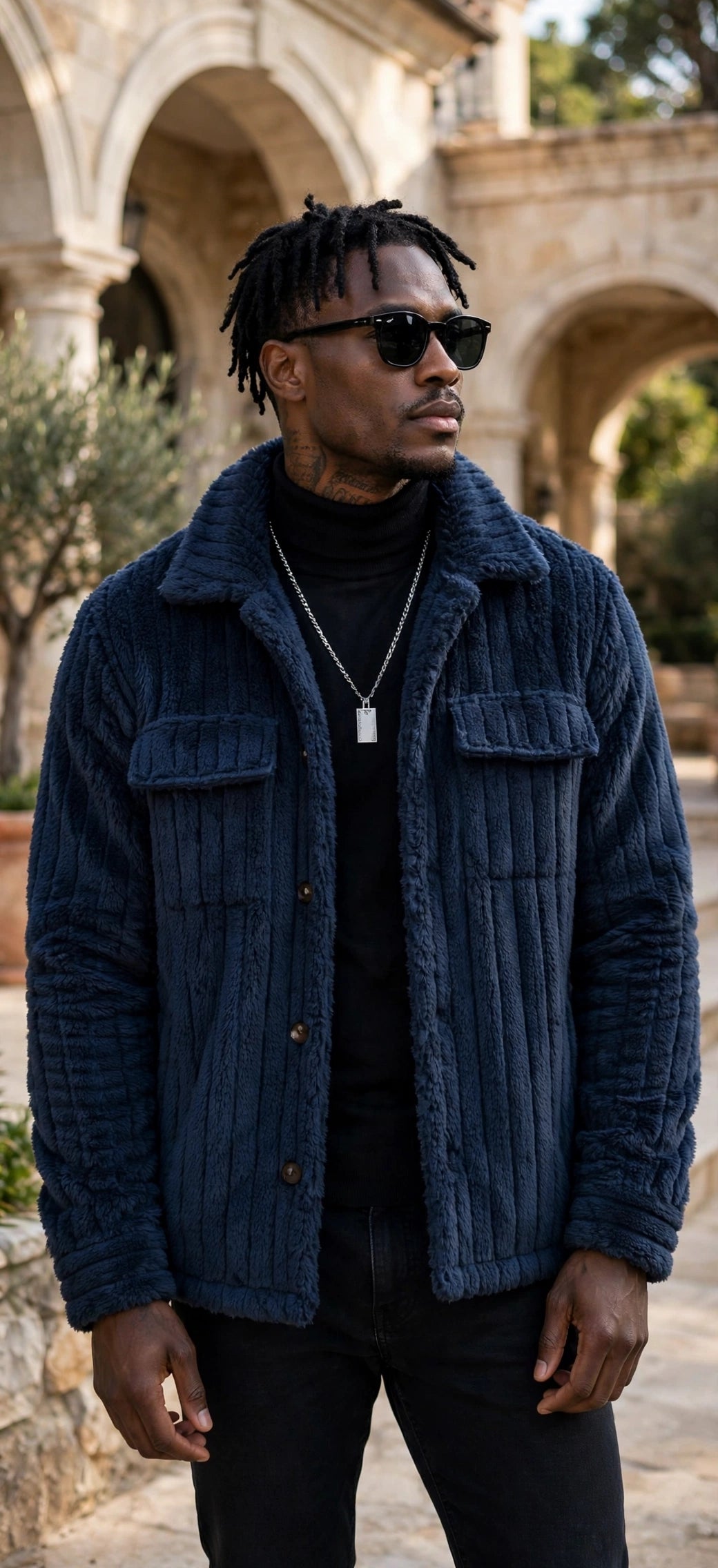Men's Winter Front Placket Flannel Jacket
