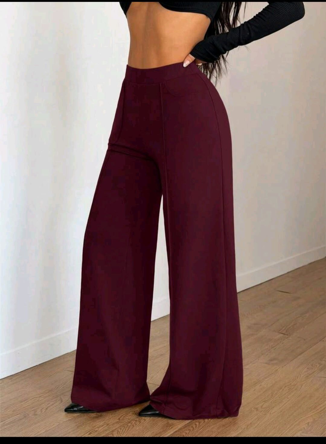 Women's High-Waist Wide Leg Pants – Elastic Waist, Real Pockets, Quiet Luxury