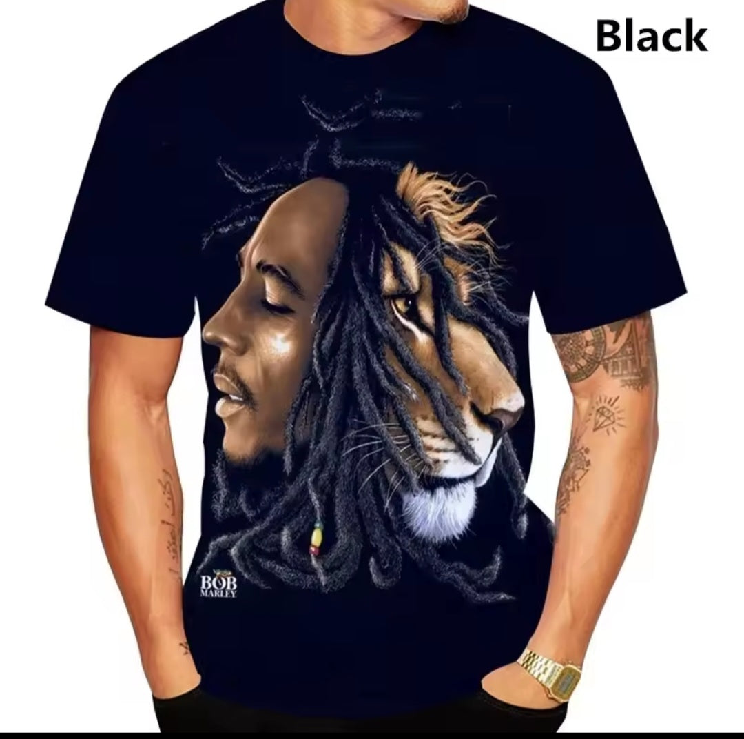 Bob Marley 3D Printed Reggae Hip Hop T-Shirt