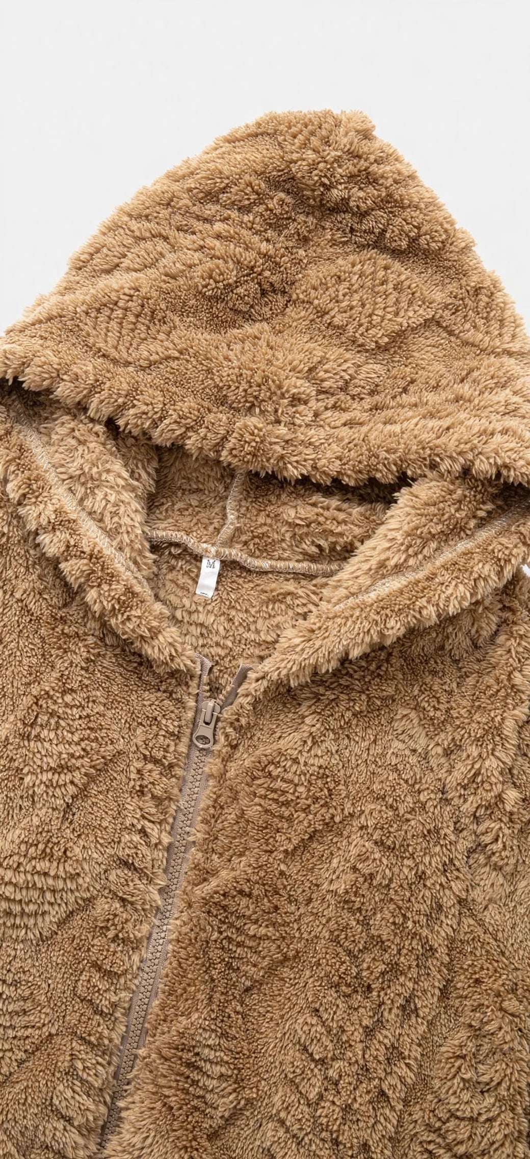 Jacquard Plush Zip-Up Hoodie Cardigan – Men's
