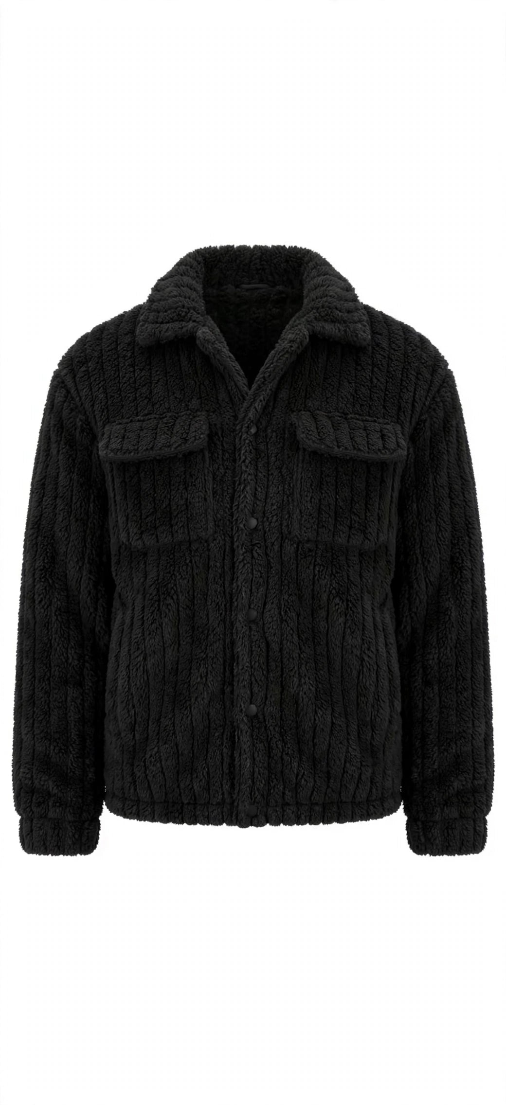 Men's Winter Front Placket Flannel Jacket