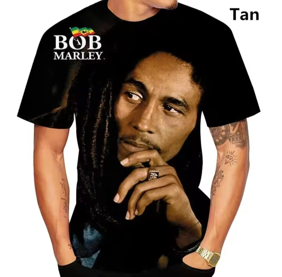 Bob Marley 3D Printed Reggae Hip Hop T-Shirt