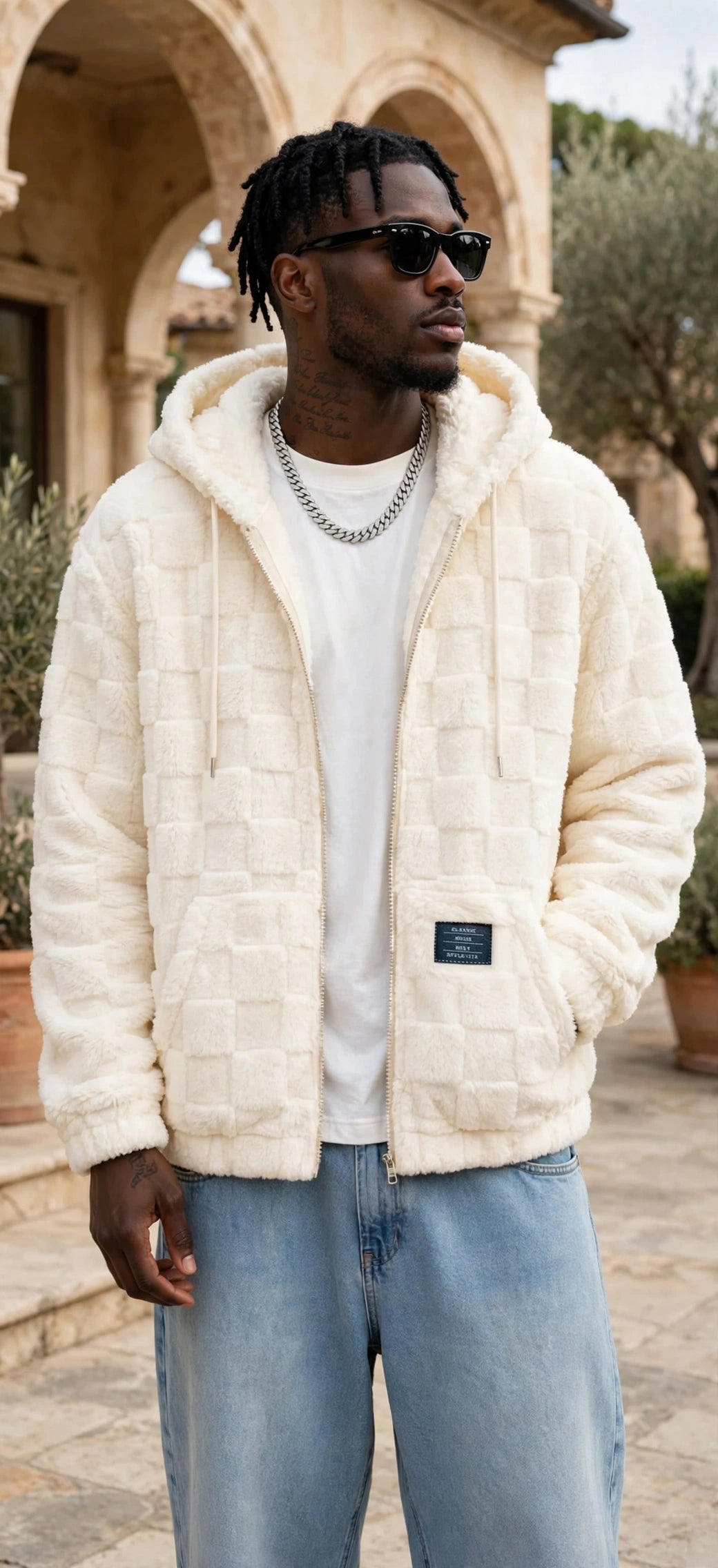Fleece-Lined Hooded Zip Jacket – Men's Loose Fit