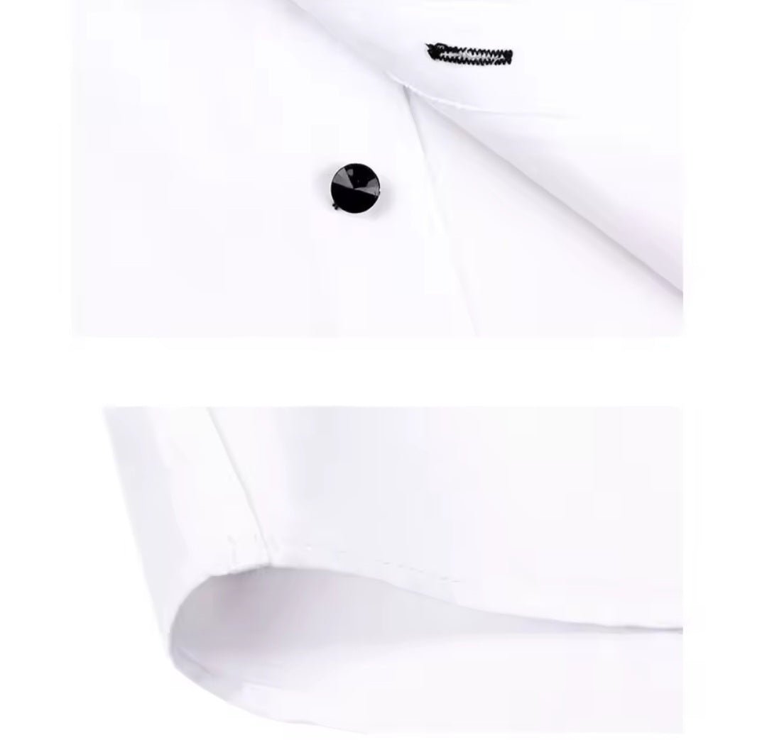 Men's Button - Down Dress Shirt Slim Fit | Formal Business Long Sleeve - GLITCH - BELLE