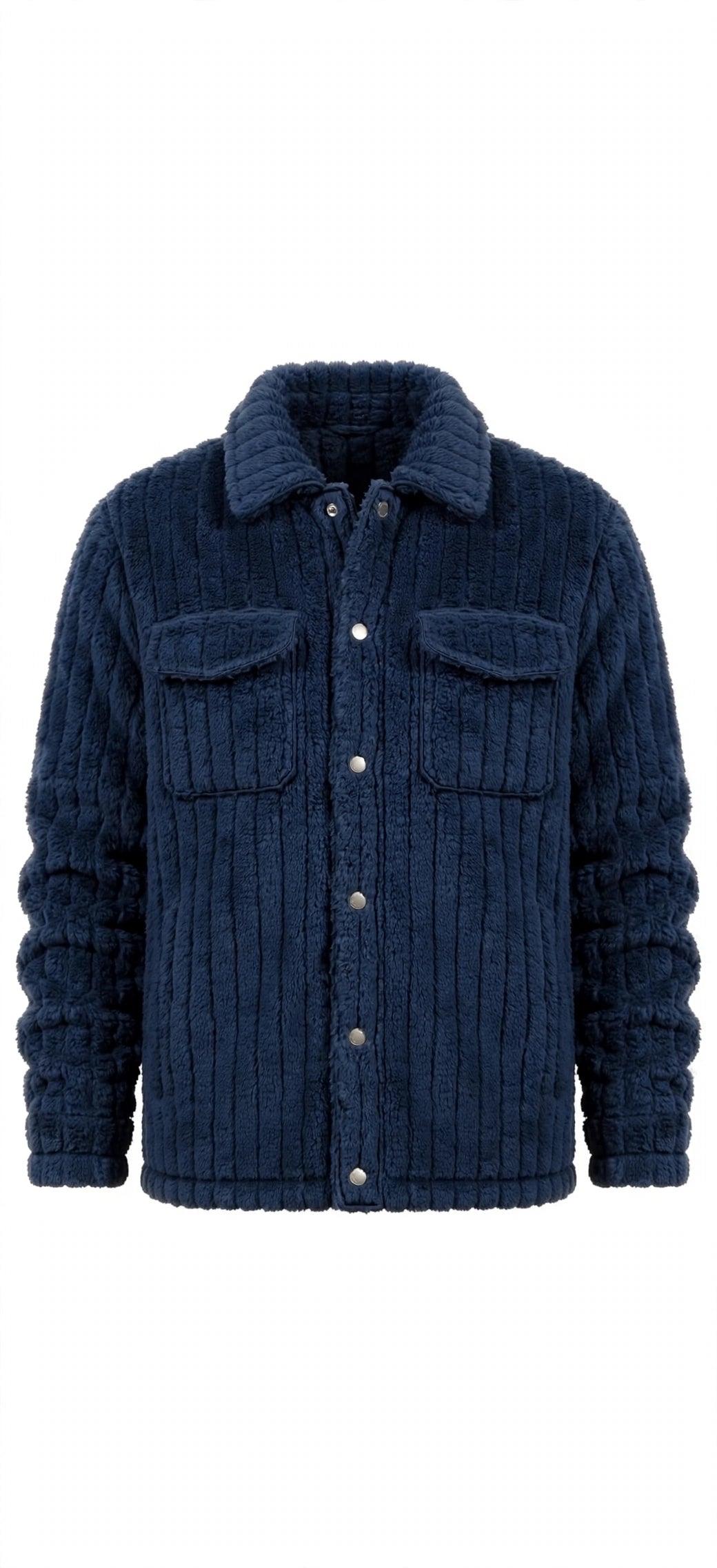 Men's Winter Front Placket Flannel Jacket