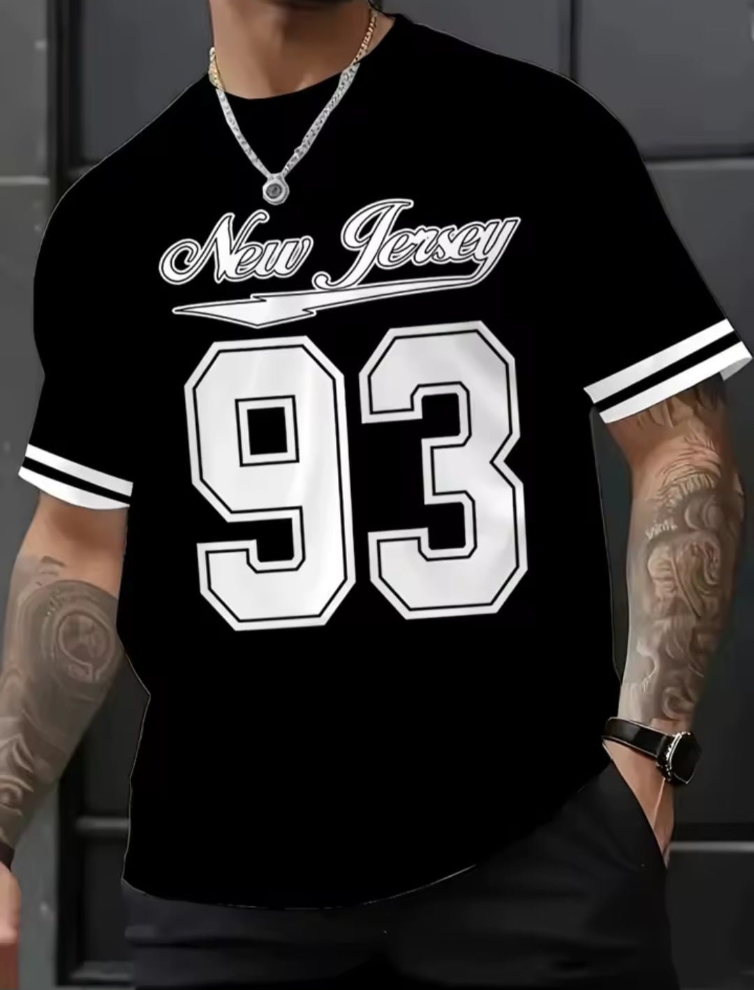 New Jersey 93 Graphic Tee - GLITCH - BELLE
