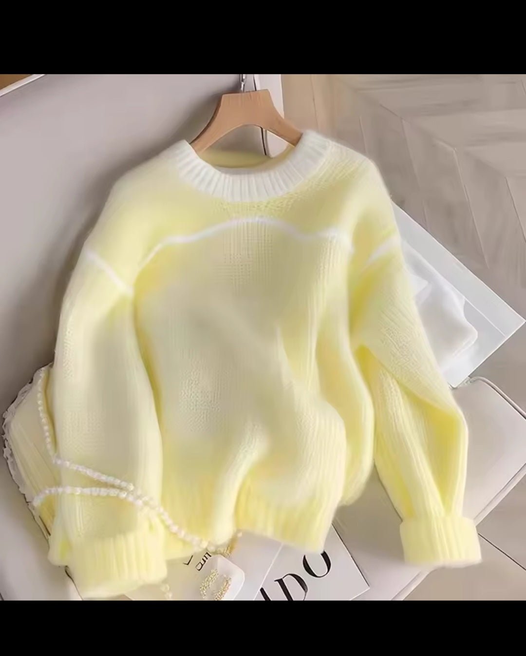 Sweet Knit Sweater – Women's Casual Loose Elegant Pullover - GLITCH - BELLE