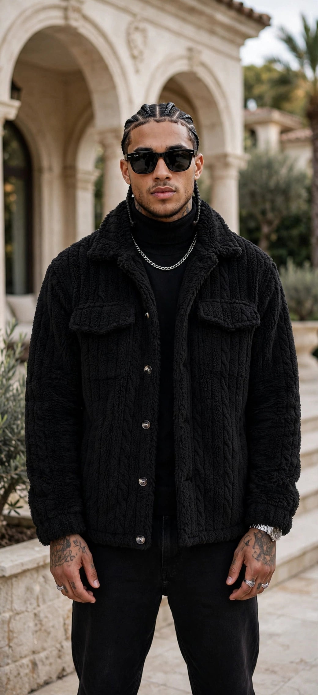 Men's Winter Front Placket Flannel Jacket