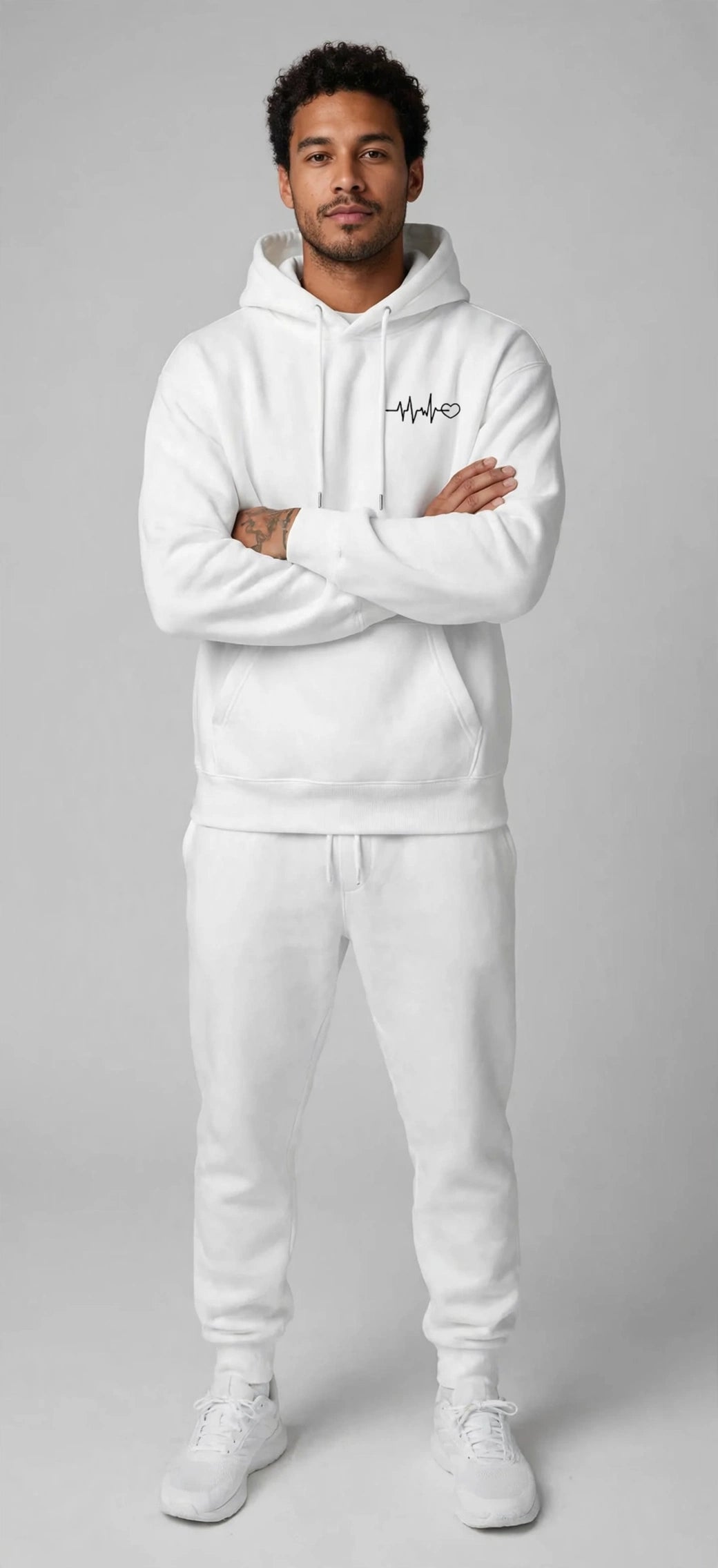 Men's Letter Print Hooded Fleece Sweatshirt – Sporty Casual Loose Fit