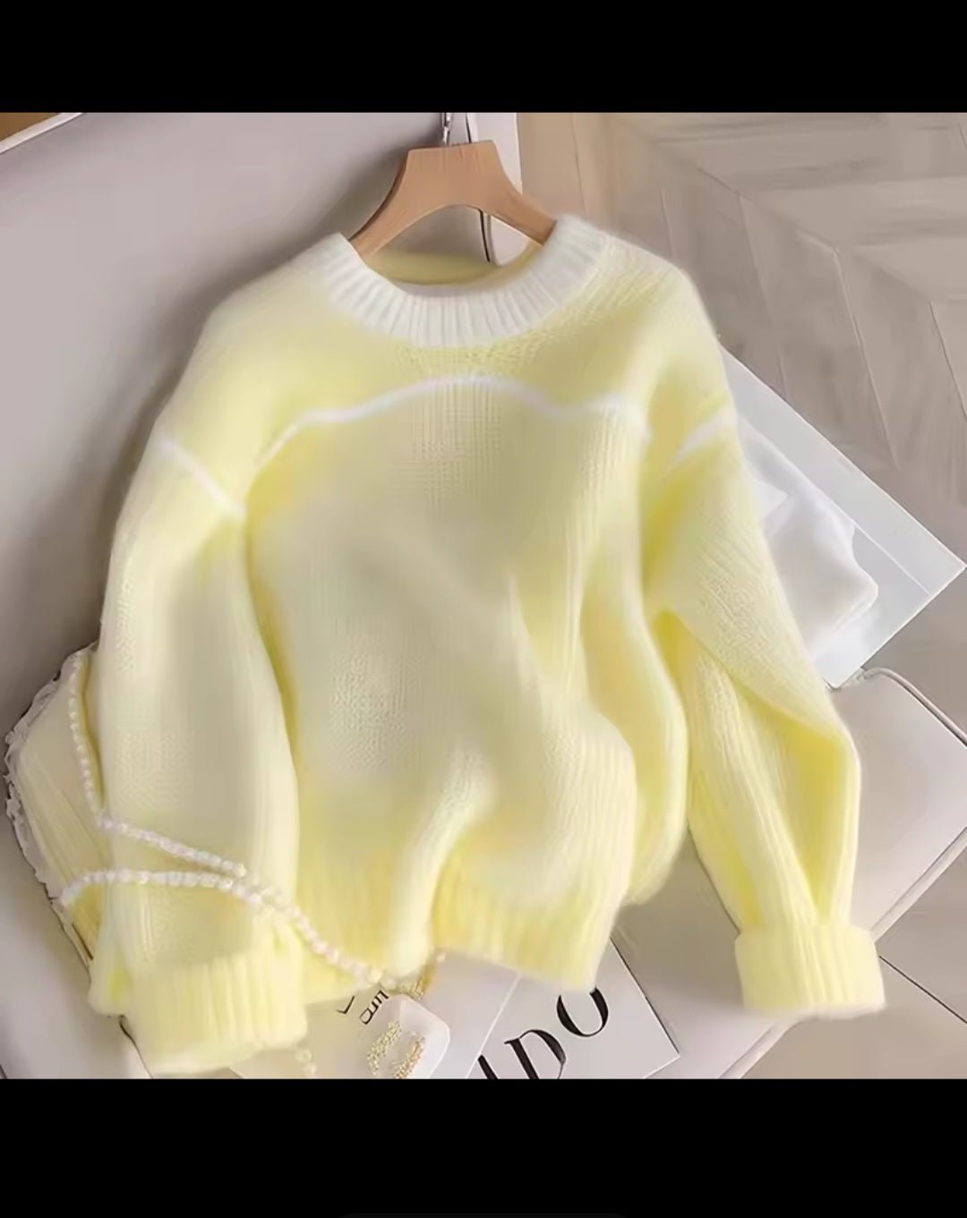 Sweet Knit Sweater – Women's Casual Loose Elegant Pullover - GLITCH - BELLE