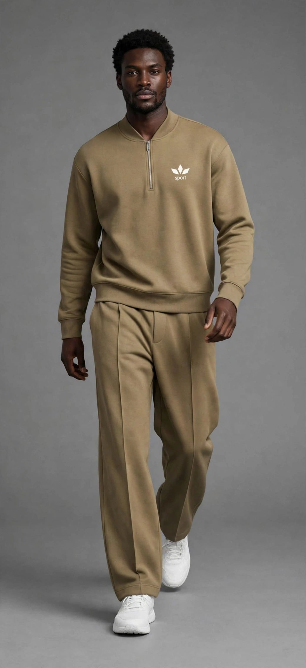 Men's 2-Piece Baseball Collar Jumpsuit Set – Breathable Casual Outfit