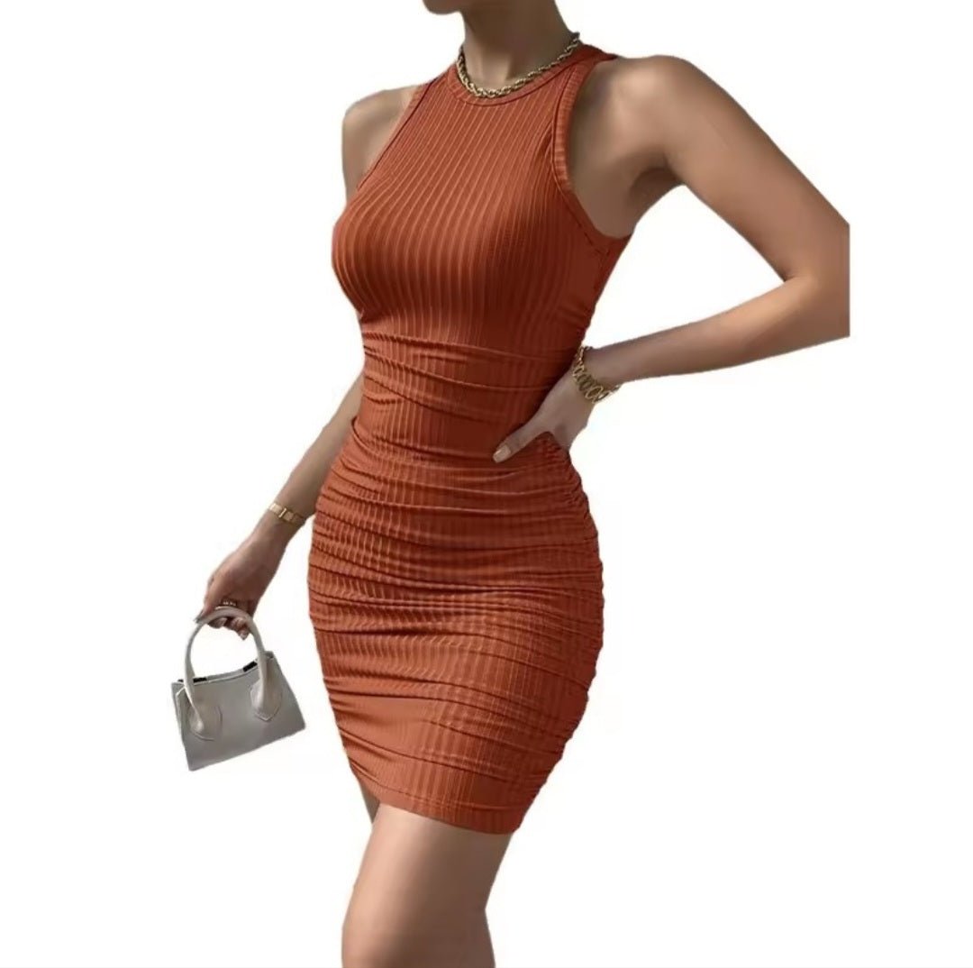 Sexy Stripes Knit Bodycon Mini Dress - GLITCH - BELLE