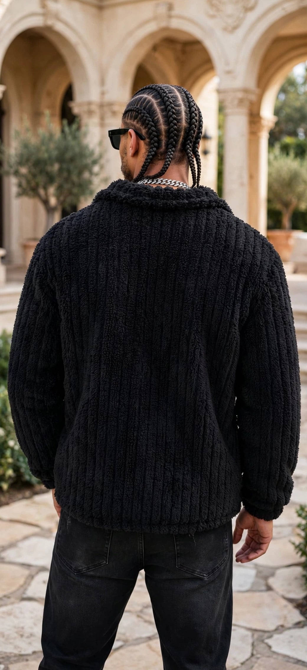 Men's Winter Front Placket Flannel Jacket