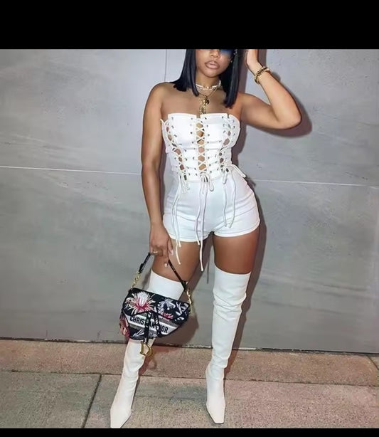 Mesh Bodycon Short Jumpsuit