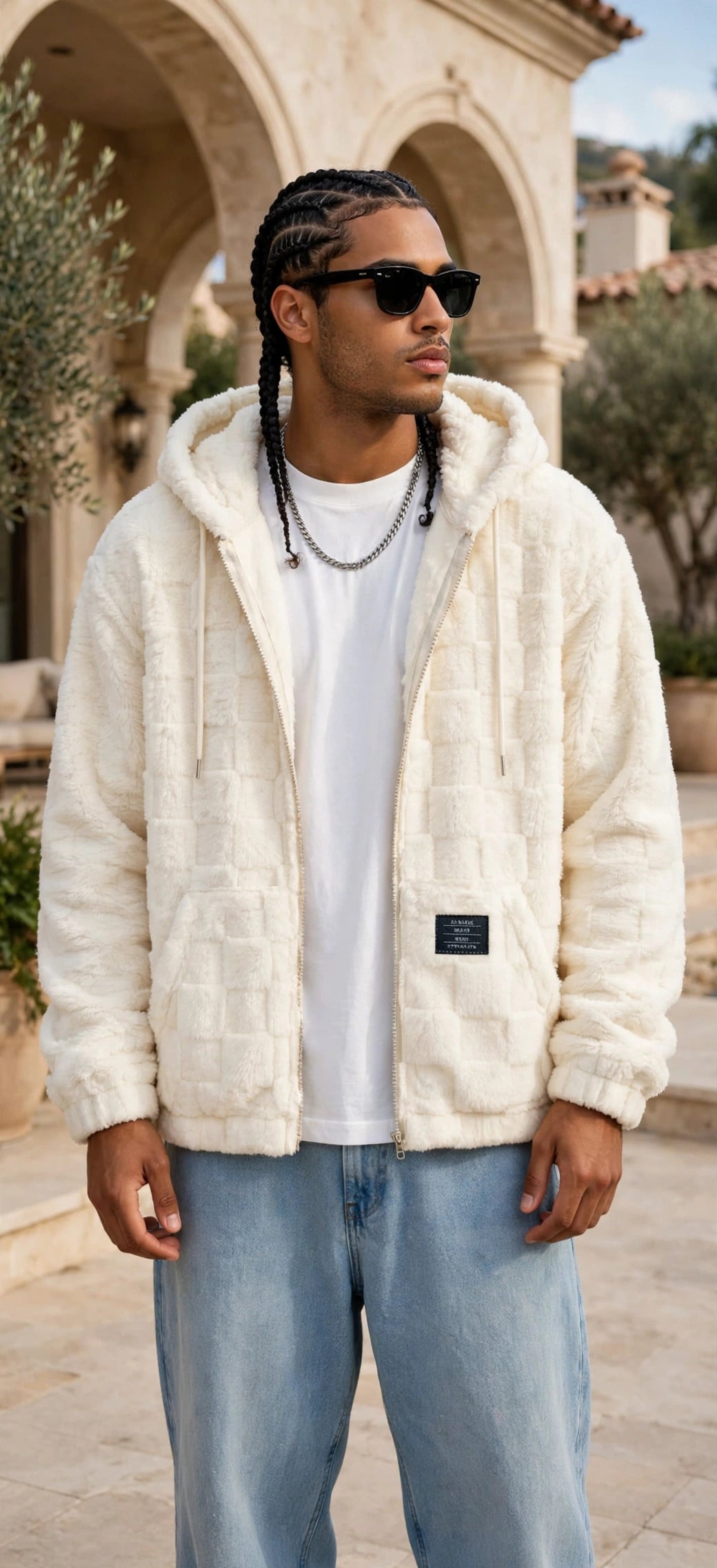 Fleece-Lined Hooded Zip Jacket – Men's Loose Fit