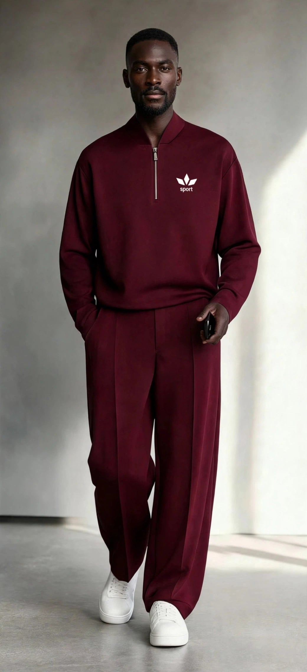 Men's 2-Piece Baseball Collar Jumpsuit Set – Breathable Casual Outfit