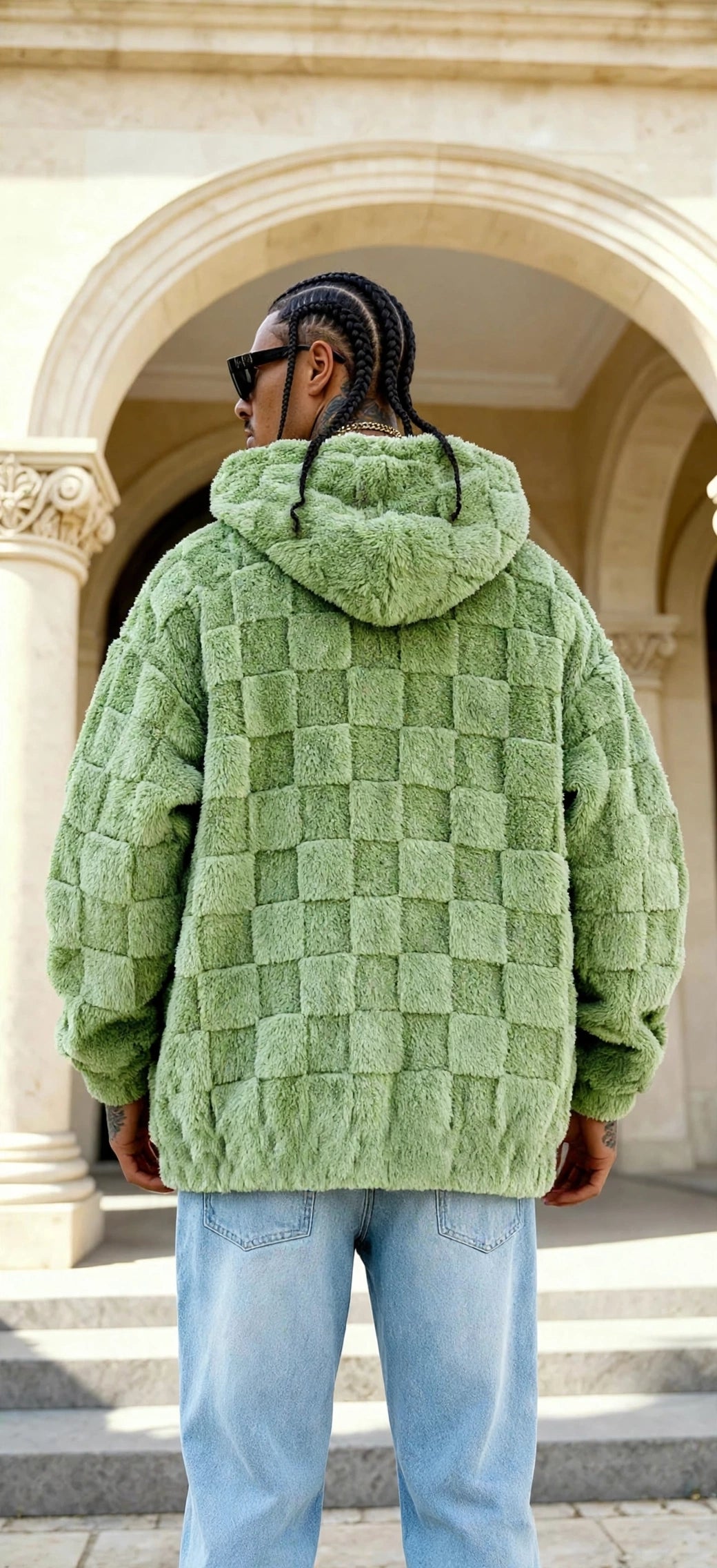 Fleece-Lined Hooded Zip Jacket – Men's Loose Fit