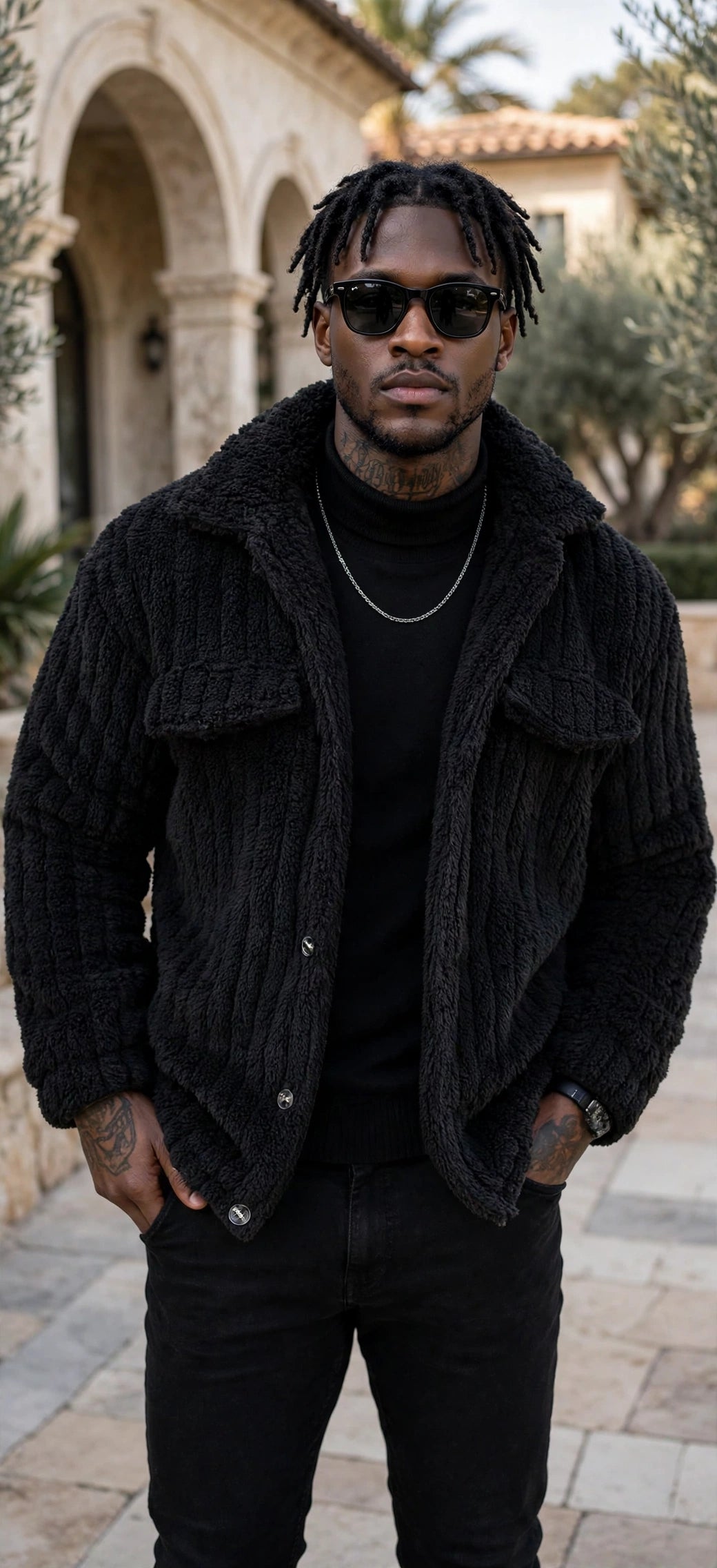 Men's Winter Front Placket Flannel Jacket