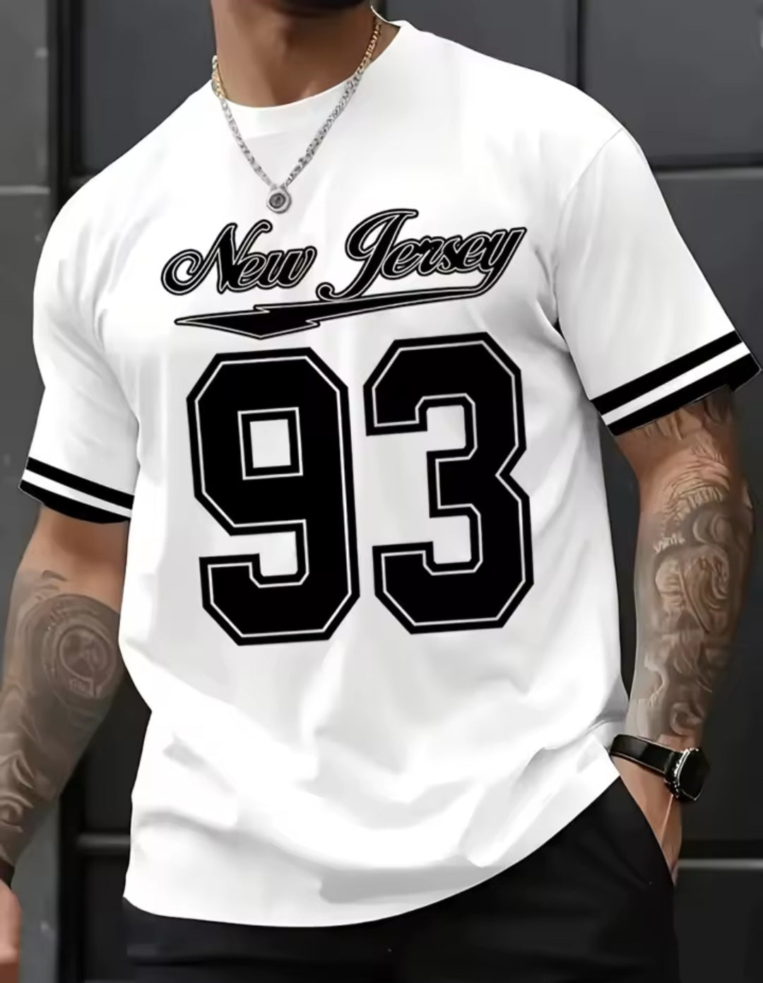 New Jersey 93 Graphic Tee - GLITCH - BELLE