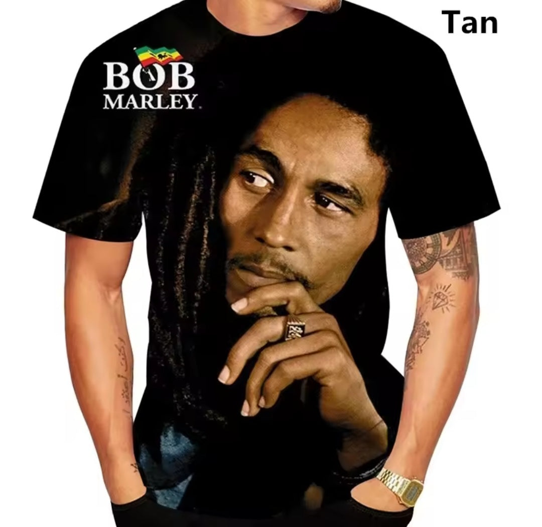 Bob Marley 3D Printed Reggae Hip Hop T-Shirt