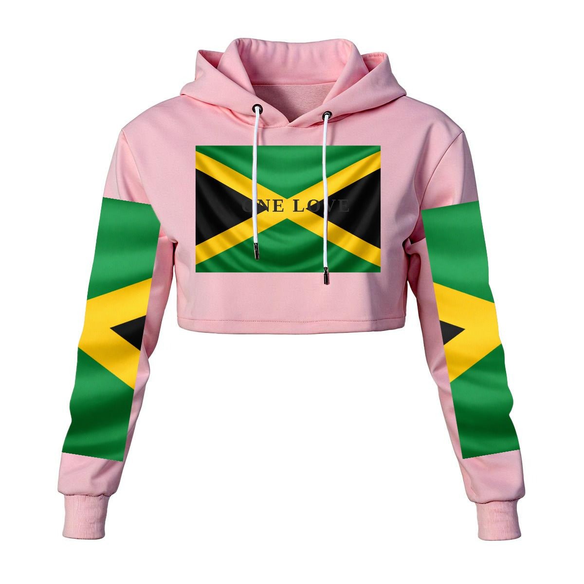 Women's Cropped Hoodie – Premium Polyester Fleece - GLITCH-BELLE