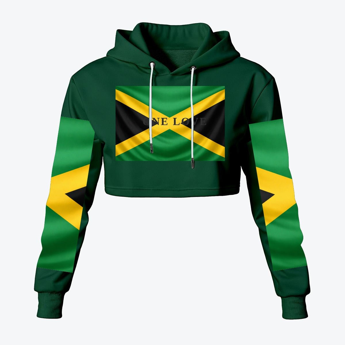 Women's Cropped Hoodie – Premium Polyester Fleece - GLITCH-BELLE