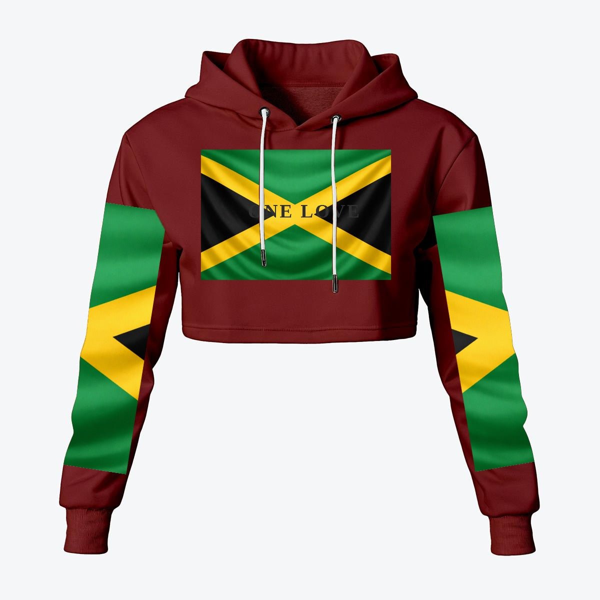 Women's Cropped Hoodie – Premium Polyester Fleece - GLITCH-BELLE
