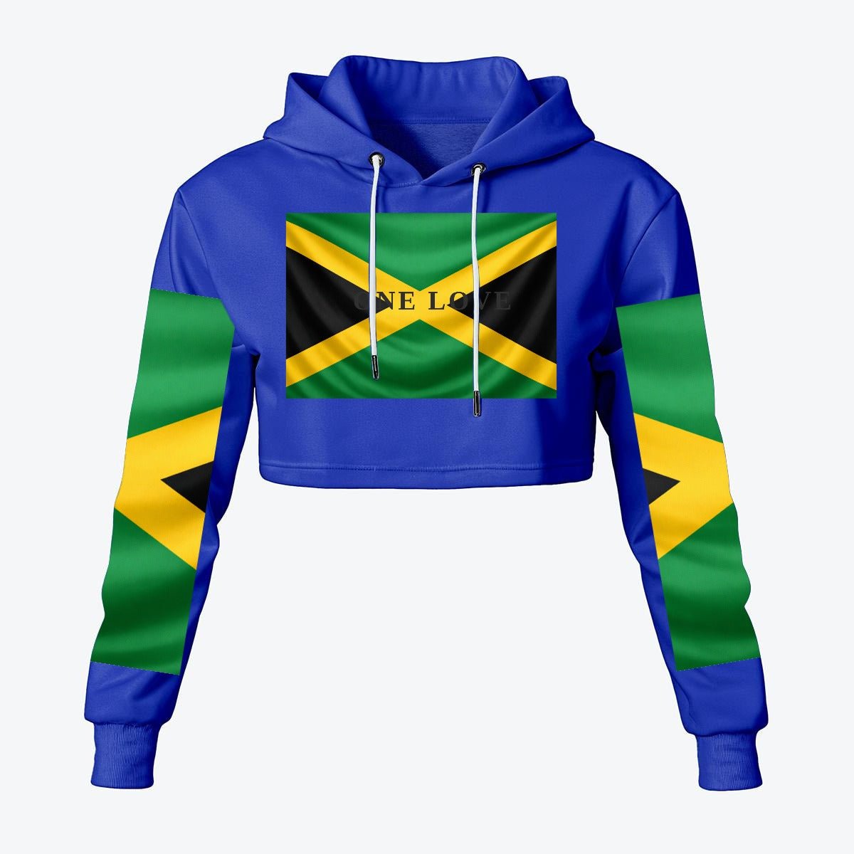 Women's Cropped Hoodie – Premium Polyester Fleece - GLITCH-BELLE