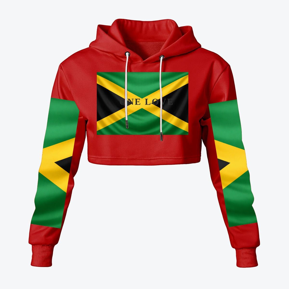 Women's Cropped Hoodie – Premium Polyester Fleece - GLITCH-BELLE