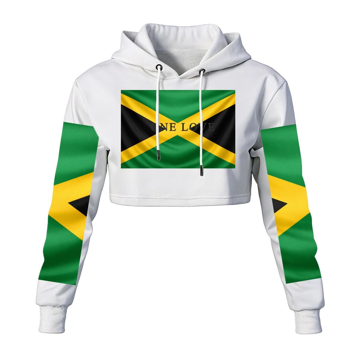 Women's Cropped Hoodie – Premium Polyester Fleece - GLITCH-BELLE