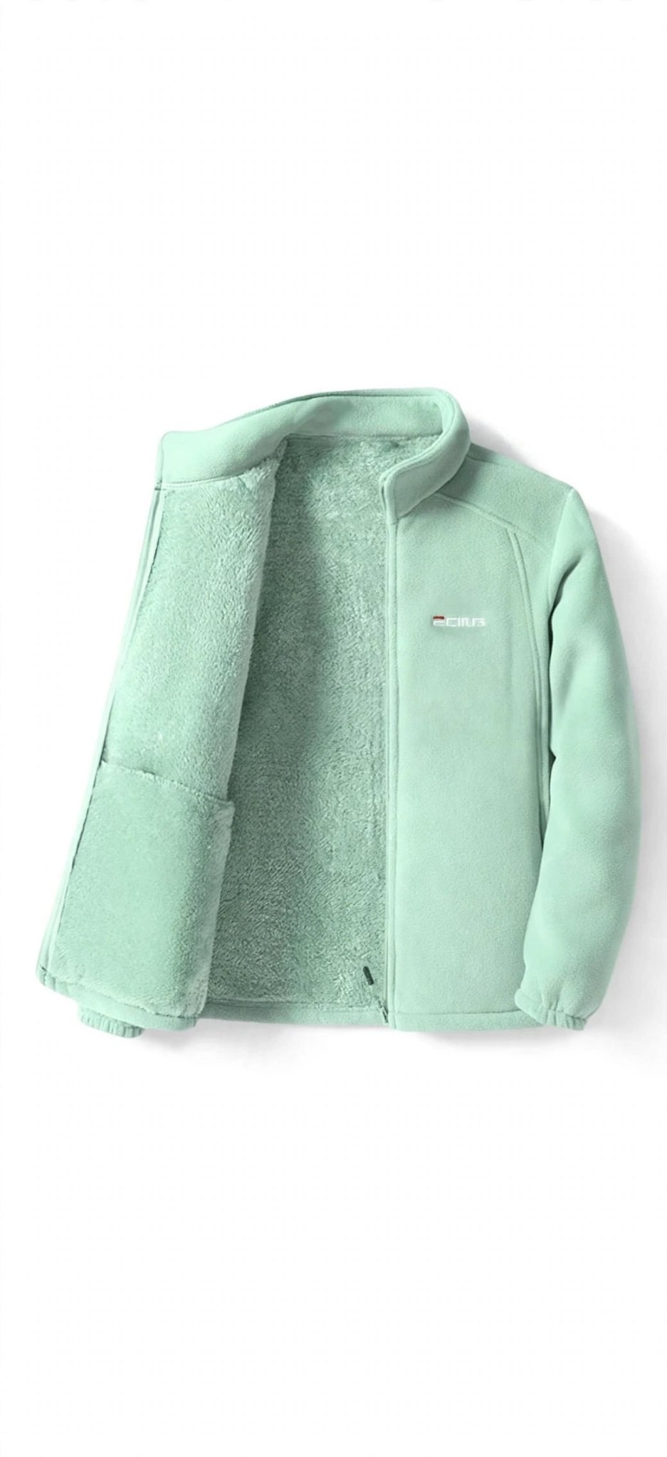 Women's Dopamine Fleece Zip Jacket — Embroidered Coral Fleece Outerwear - GLITCH-BELLE