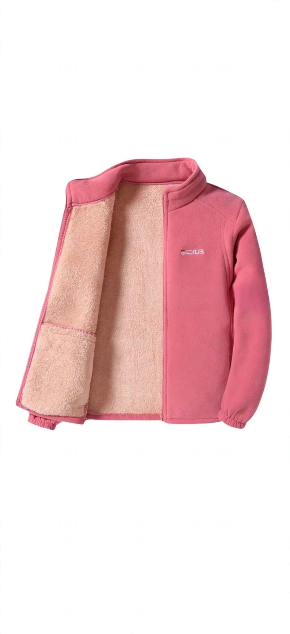 Women's Dopamine Fleece Zip Jacket — Embroidered Coral Fleece Outerwear - GLITCH-BELLE