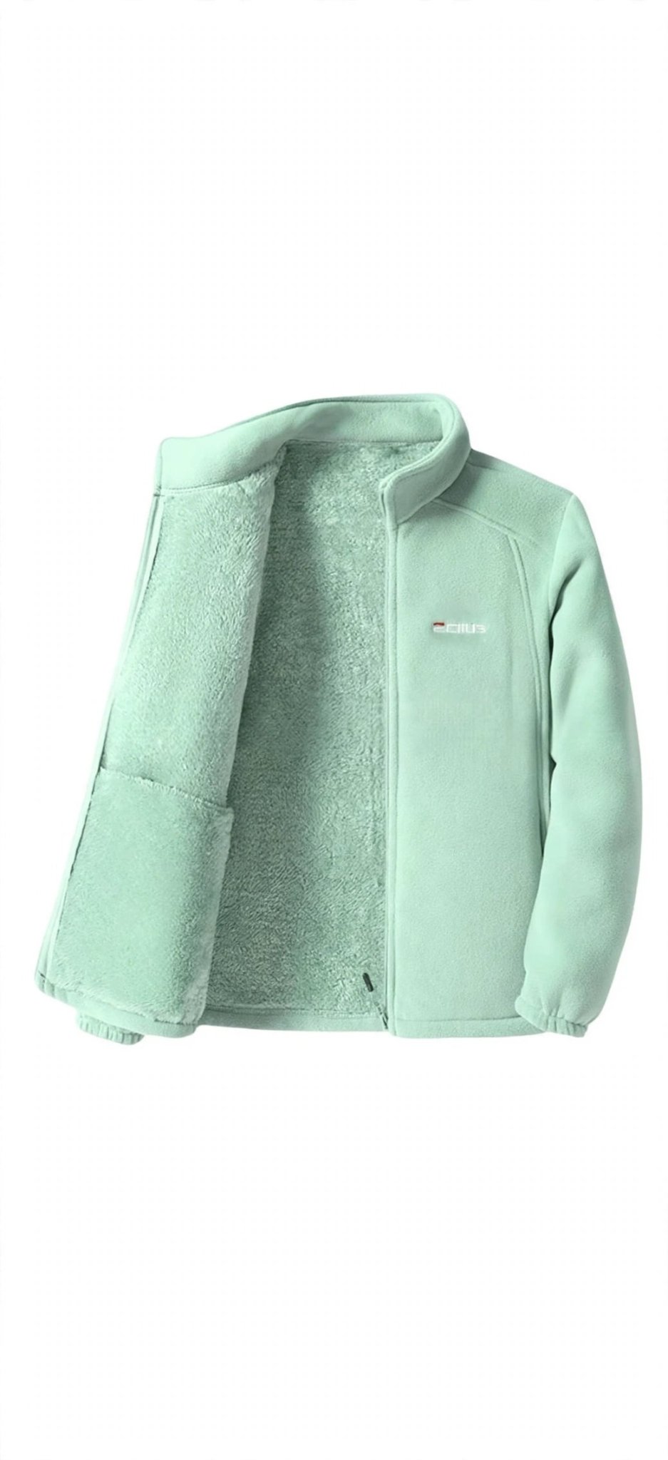 Women's Dopamine Fleece Zip Jacket — Embroidered Coral Fleece Outerwear - GLITCH-BELLE