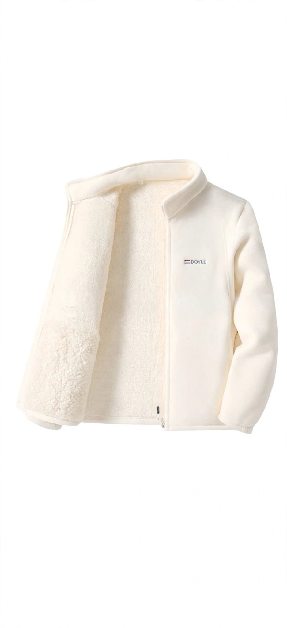 Women's Dopamine Fleece Zip Jacket — Embroidered Coral Fleece Outerwear - GLITCH-BELLE