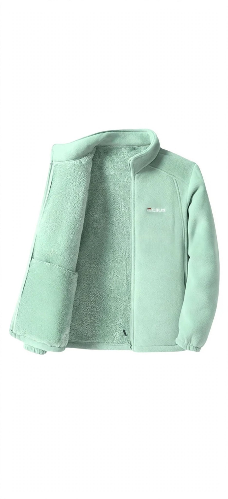 Women's Dopamine Fleece Zip Jacket — Embroidered Coral Fleece Outerwear - GLITCH-BELLE